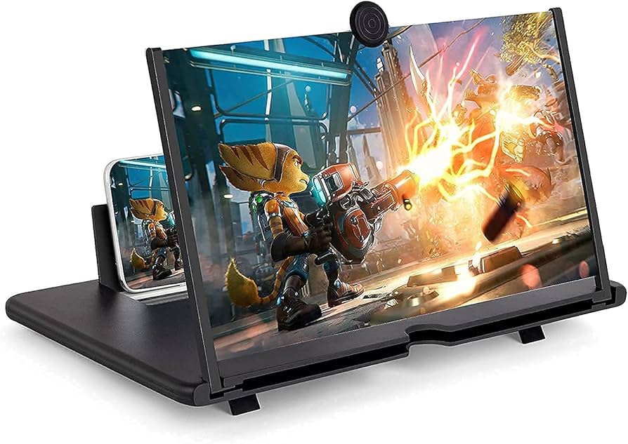 Mobile Phone Holder With Video Screen Amplifier, Mobile Phone 3D Screen Magnifier, Mobile video screen larger, mobile big screen, mobile screen, home