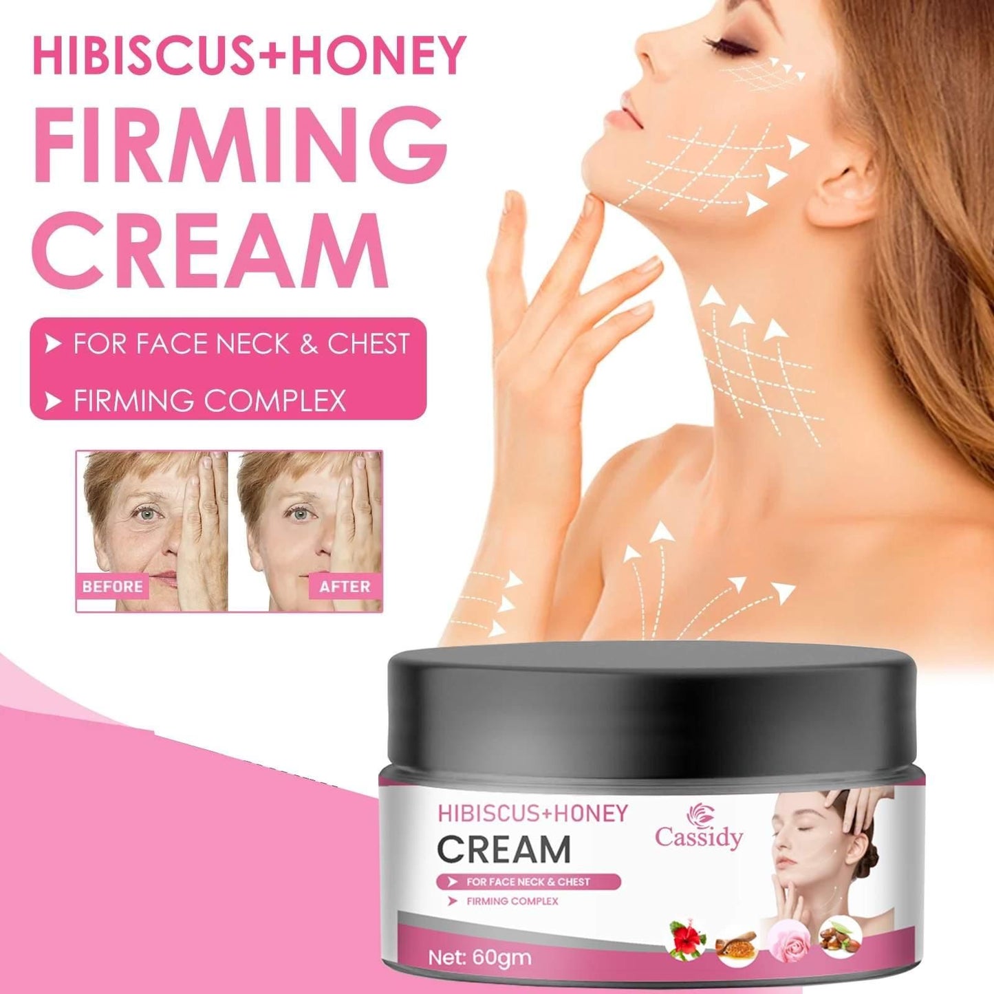 CASSIDY Hibiscus & Honey Cream, 60gm.