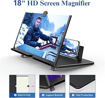 Mobile Phone Holder With Video Screen Amplifier, Mobile Phone 3D Screen Magnifier, Mobile video screen larger, mobile big screen, mobile screen, home